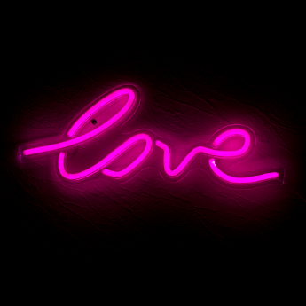 Светодиодная вывеска "Love" (18x45 см.)