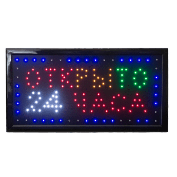 Светодиодная вывеска "Открыто 24 часа" (25x48 см.)