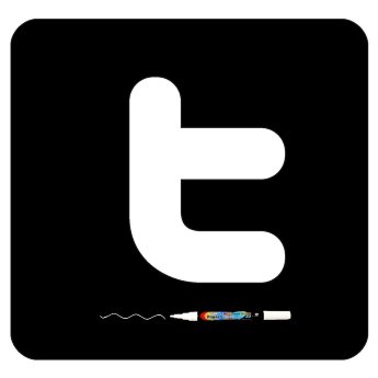 Меловая наклейка "Twitter"